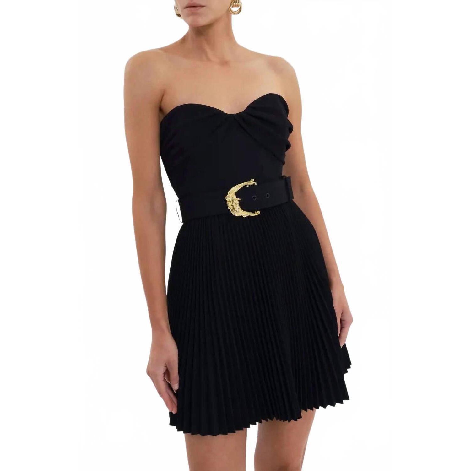 New Rebecca Vallance Lucine Mini Dress In Black
